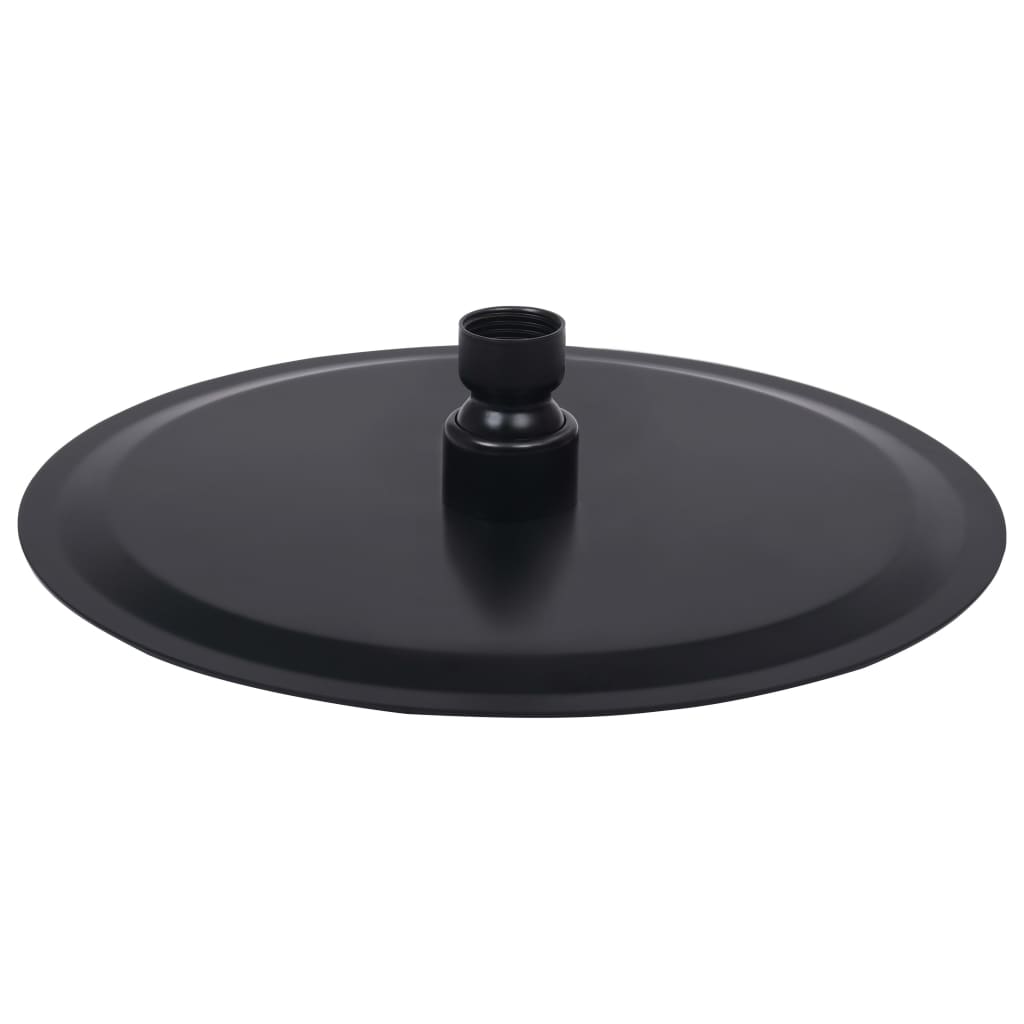 vidaXL Deszczownica ze stali nierdzewnej 20 cm okrągła czarna