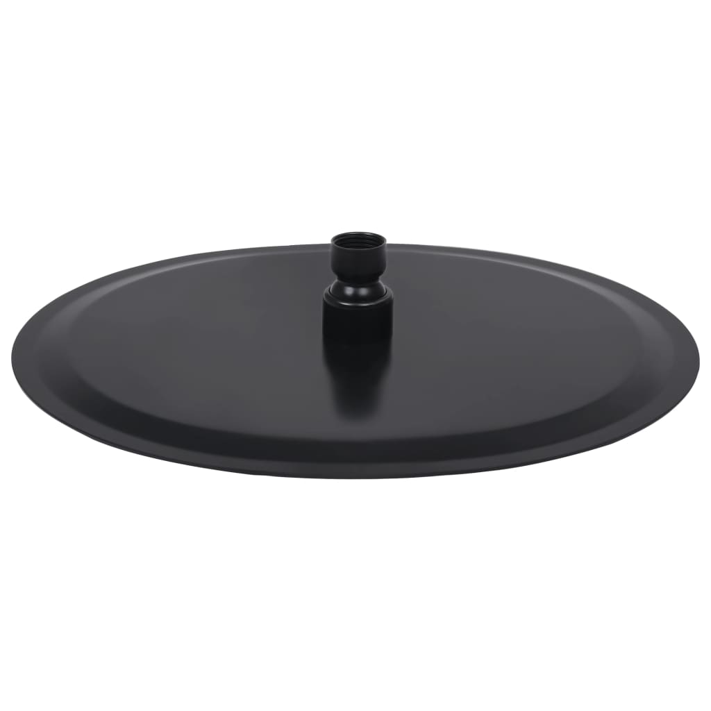 vidaXL Słuchawka prysznicowa ze stali, 30 cm, okrągła, czarna
