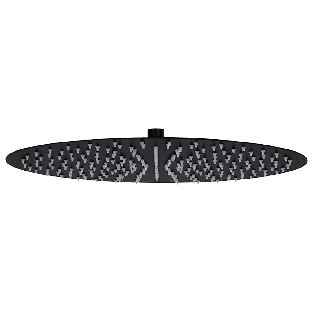 vidaXL Słuchawka prysznicowa ze stali, 40 cm, okrągła, czarna