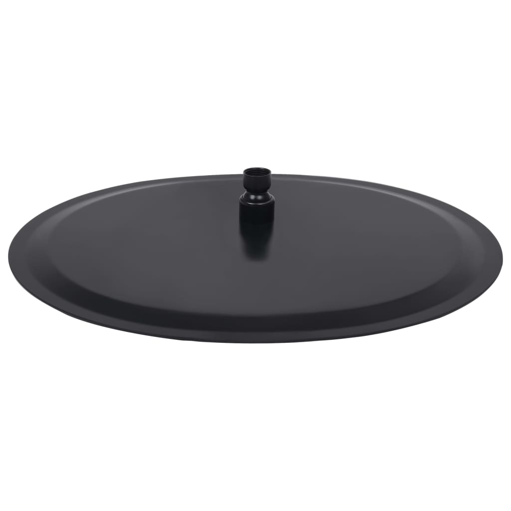 vidaXL Słuchawka prysznicowa ze stali, 40 cm, okrągła, czarna