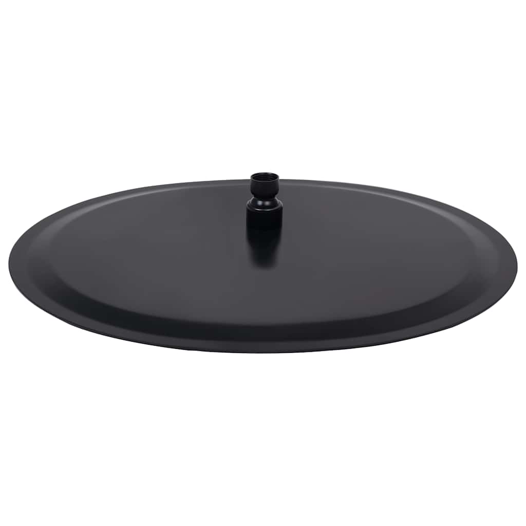 vidaXL Słuchawka prysznicowa ze stali, 40 cm, okrągła, czarna