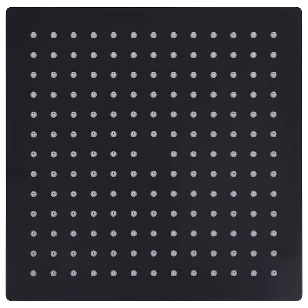 vidaXL Słuchawka prysznicowa ze stali, 30x30 cm, kwadratowa, czarna