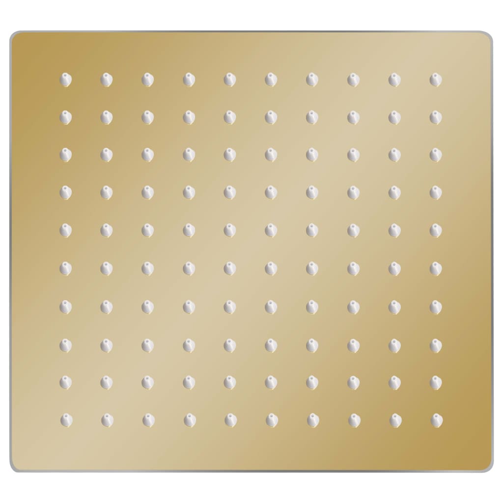 vidaXL Deszczownica ze stali nierdzewnej, 20x20 cm, kwadratowa, złota