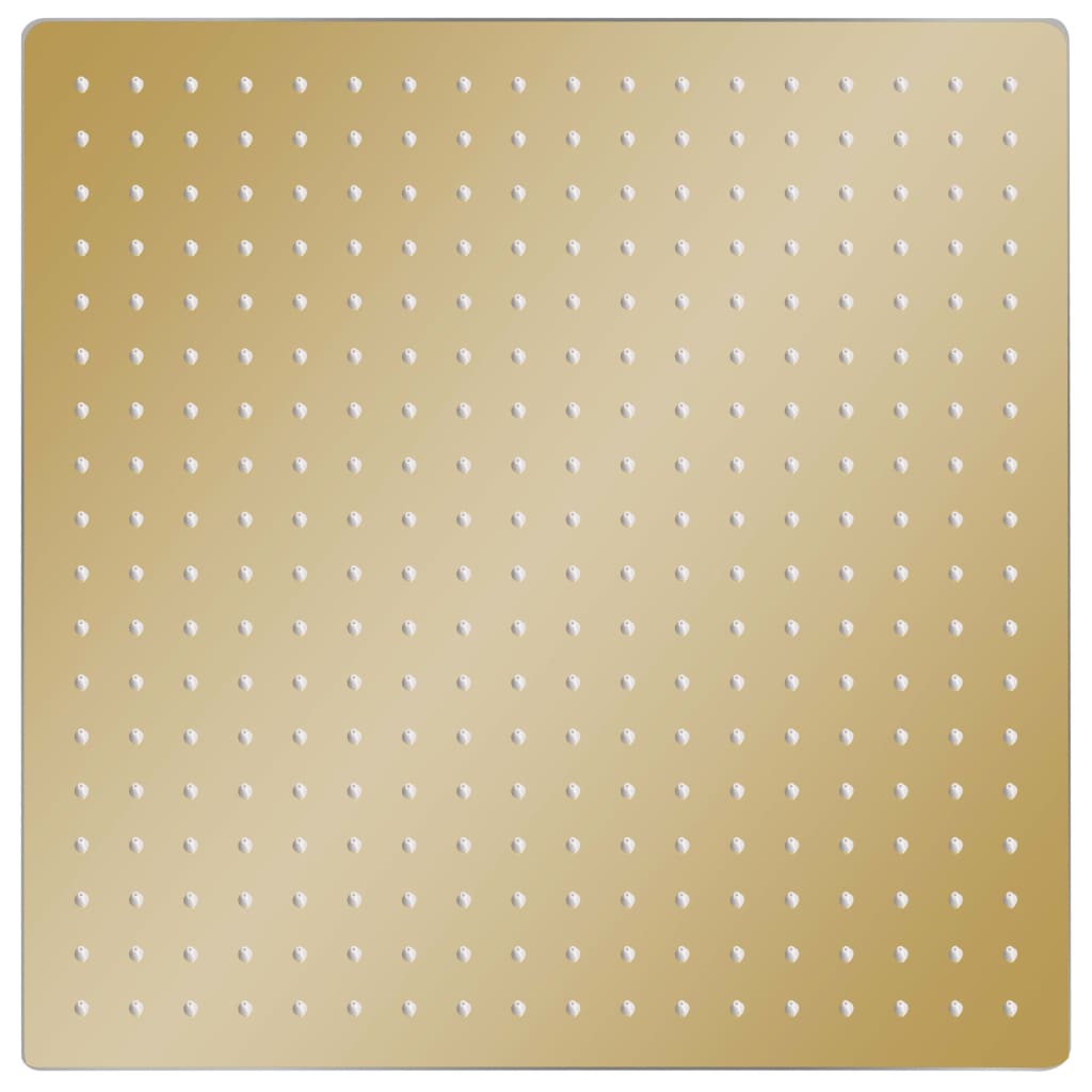 vidaXL Deszczownica ze stali nierdzewnej, 50x50 cm, kwadratowa, złota