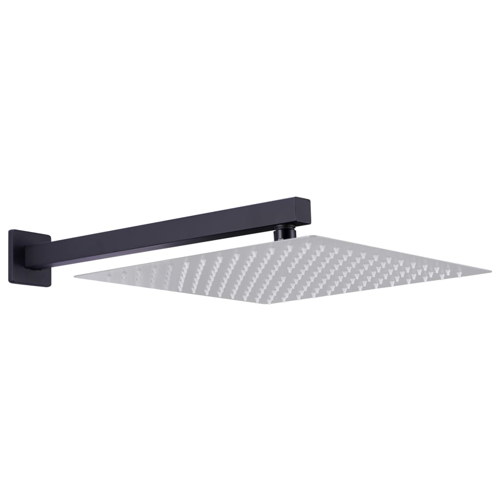 vidaXL Ramię do deszczownicy, kwadratowe, stal 201, czarne, 30 cm