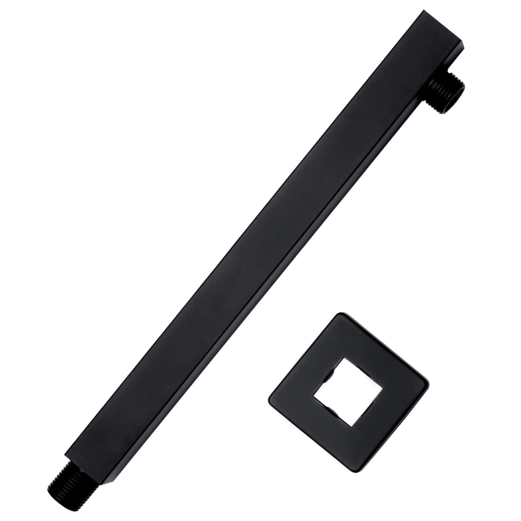 vidaXL Ramię do deszczownicy, kwadratowe, stal 201, czarne, 30 cm