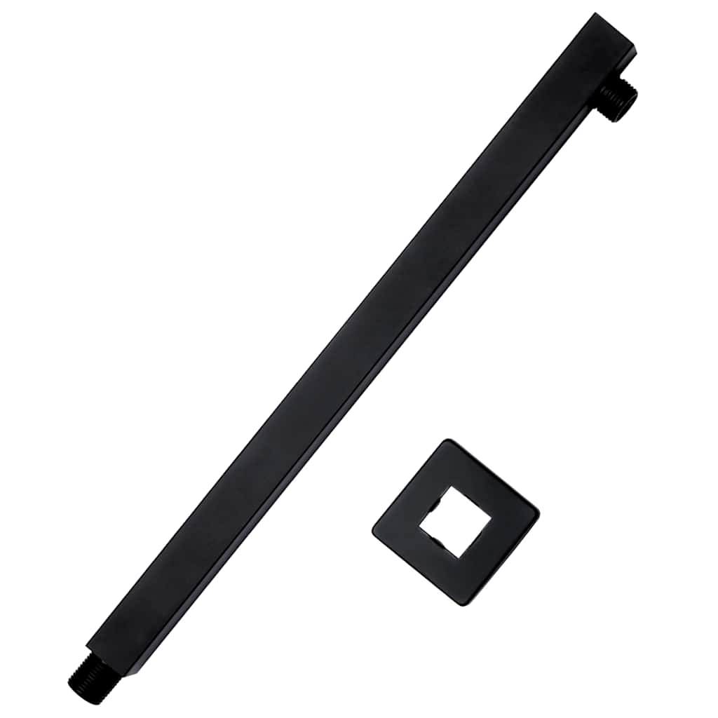 vidaXL Ramię do deszczownicy, kwadratowe, stal 201, czarne, 40 cm