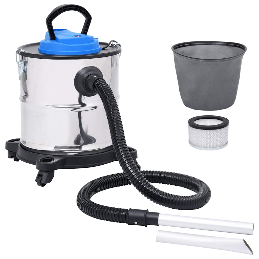 vidaXL Odkurzacz do popiołu, filtr HEPA, 1200 W, 20 L, stal nierdzewna