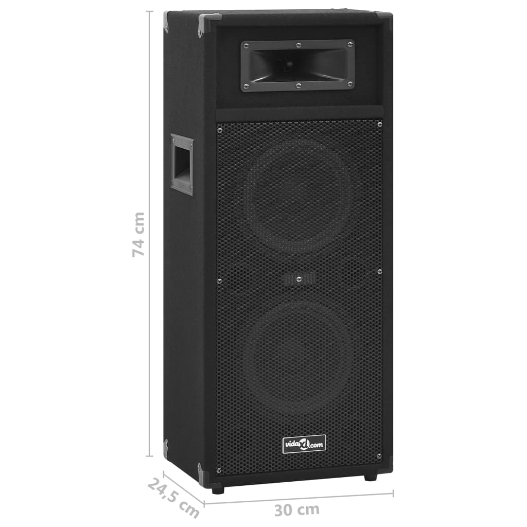 vidaXL Profesjonalne, sceniczne głośniki pasywne HiFi, 2 szt., 1000 W