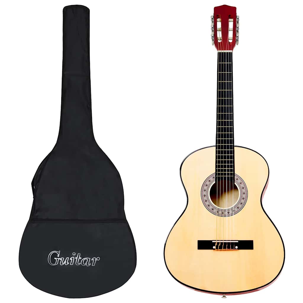 vidaXL Gitara klasyczna dla początkujących, 3/4, 36", z pokrowcem