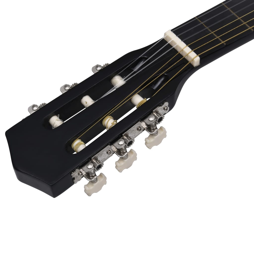 vidaXL Gitara klasyczna dla początkujących z torbą, czarna, 3/4, 36"