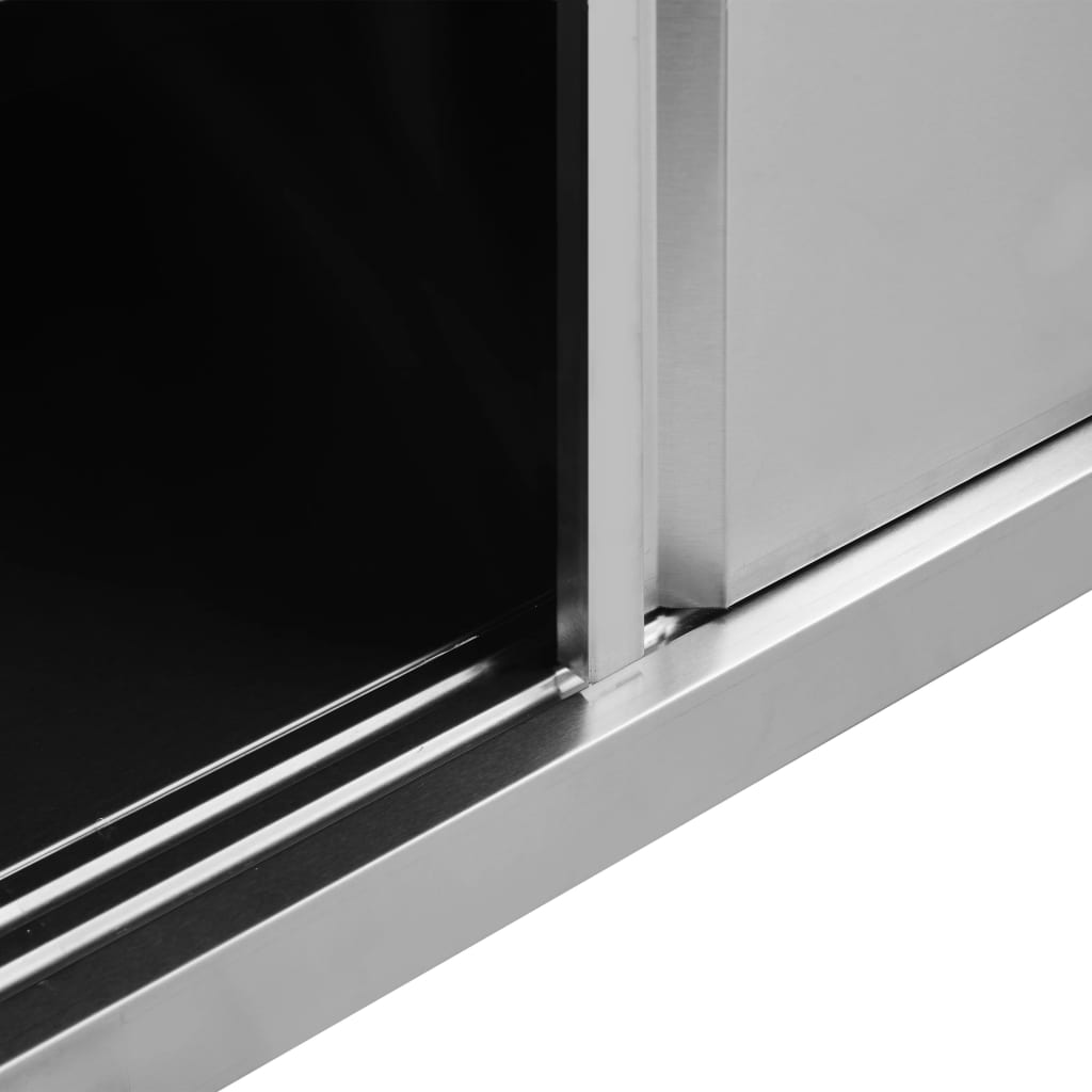 vidaXL Stoły robocze, przesuwne drzwi 2 szt., 240x50x(95-97) cm, stal