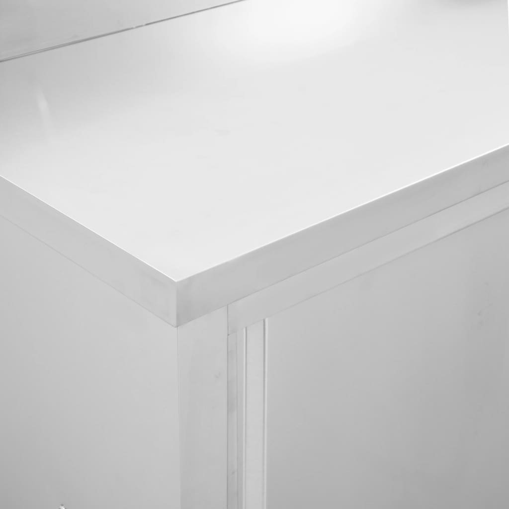 vidaXL Stoły robocze, przesuwne drzwi 2 szt., 240x50x(95-97) cm, stal