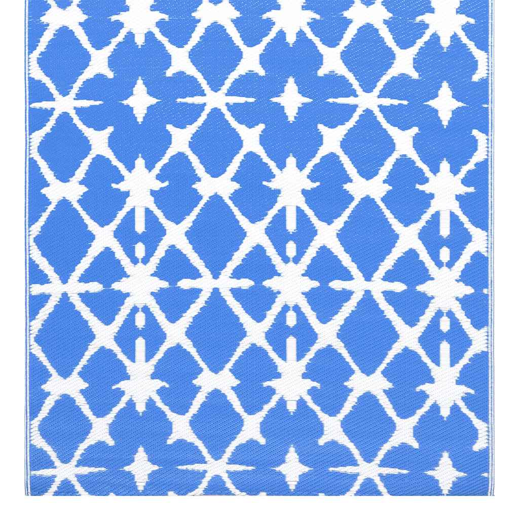 vidaXL Dywan na zewnątrz, ARAKIL niebiesko-biały, 80x150 cm, PP