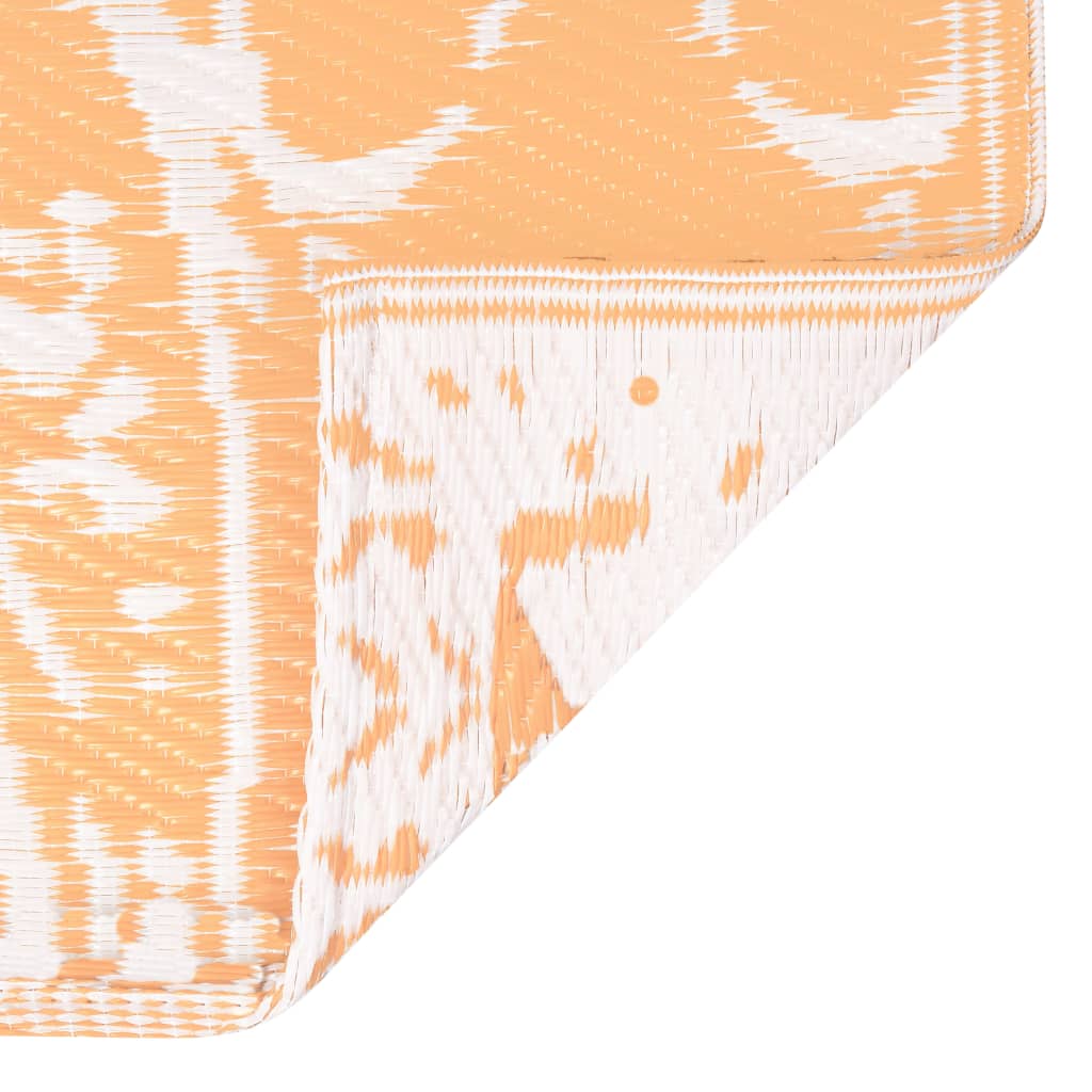 vidaXL Dywan na zewnątrz, ARAKIL pomarańczowo-biały, 120x180 cm, PP