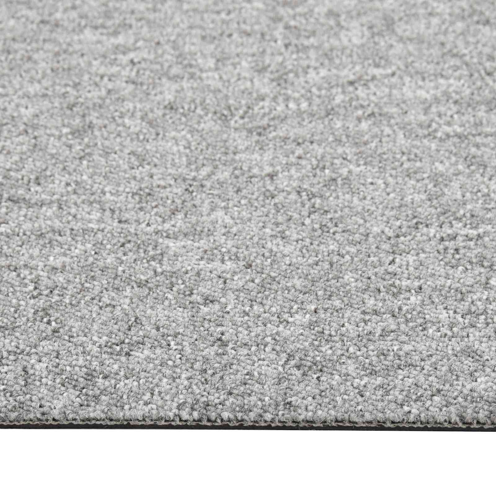 vidaXL Dywan 20 pcs Jasnoszary 50 x 50 cm 100% polipropylen