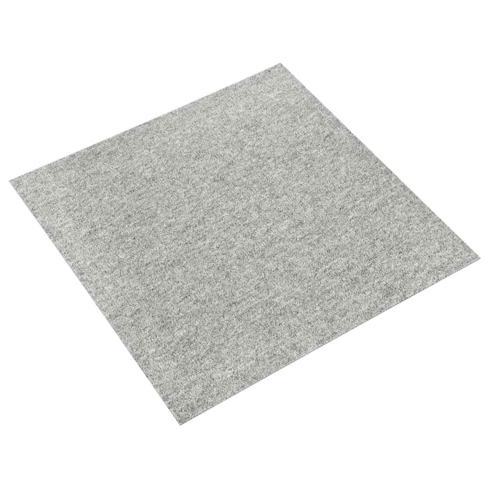 vidaXL Dywan 20 pcs Jasnoszary 50 x 50 cm 100% polipropylen