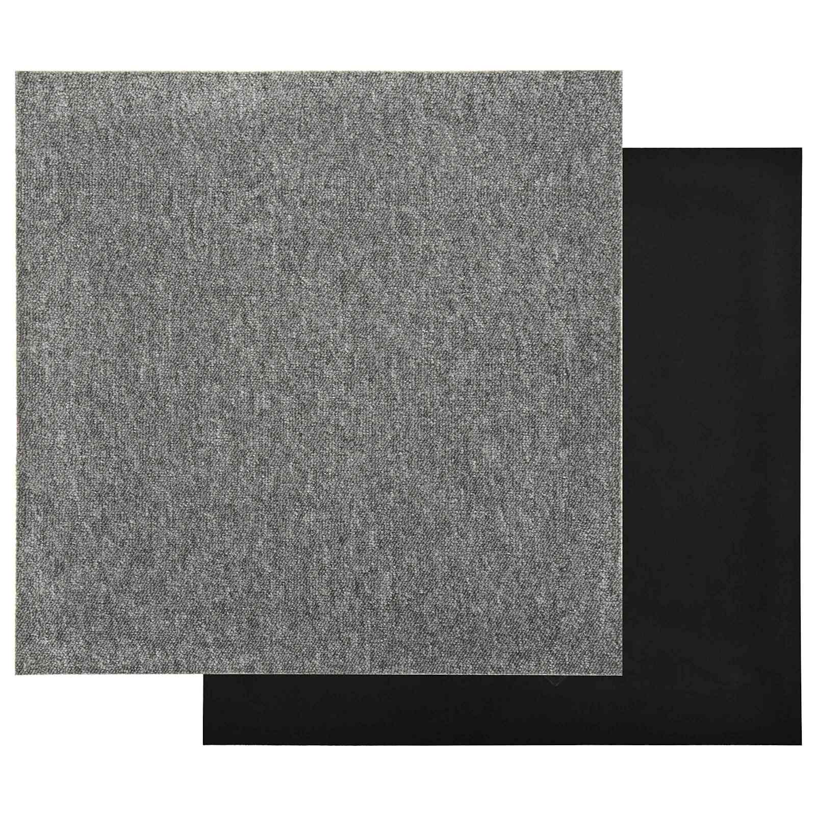 vidaXL Dywan 20 pcs Szary 50 x 50 cm 100% polipropylen