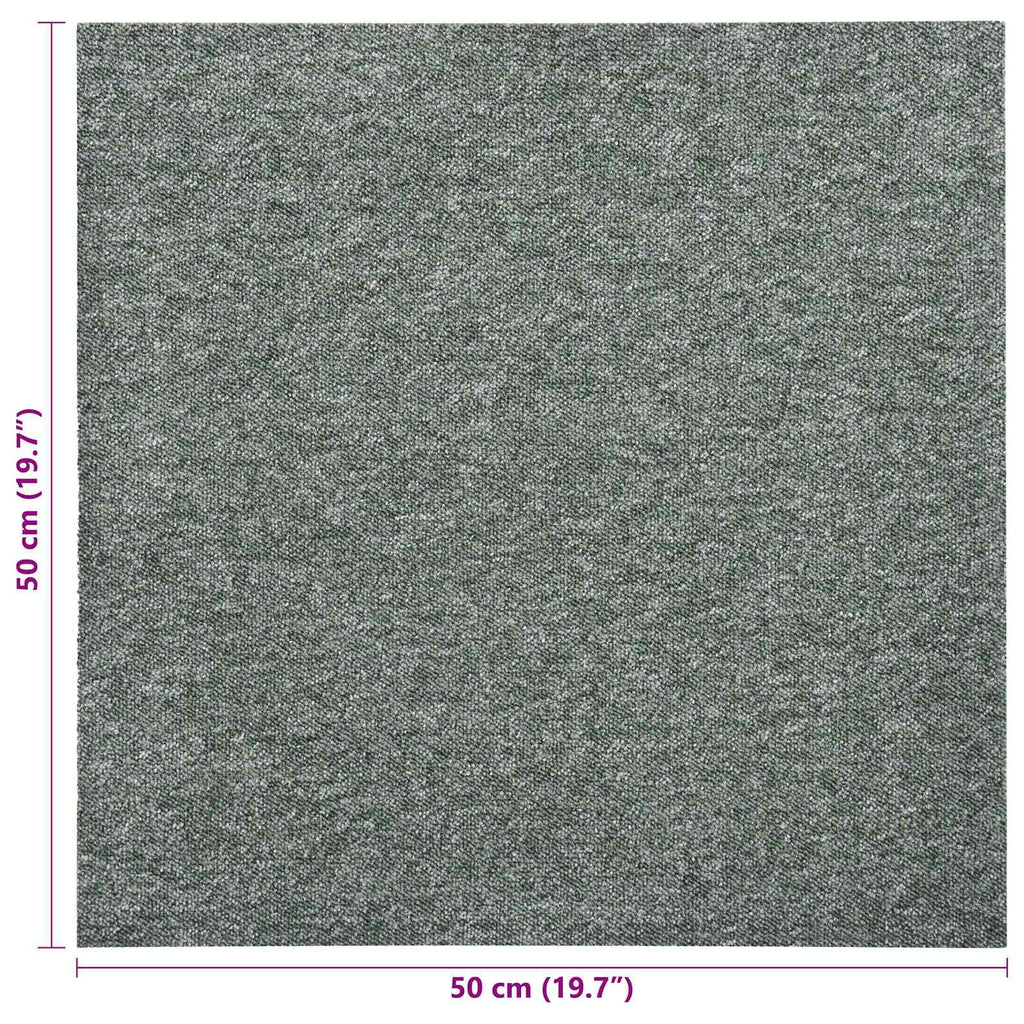 vidaXL Dywan 20 pcs Zielony 50 x 50 cm 100% polipropylen