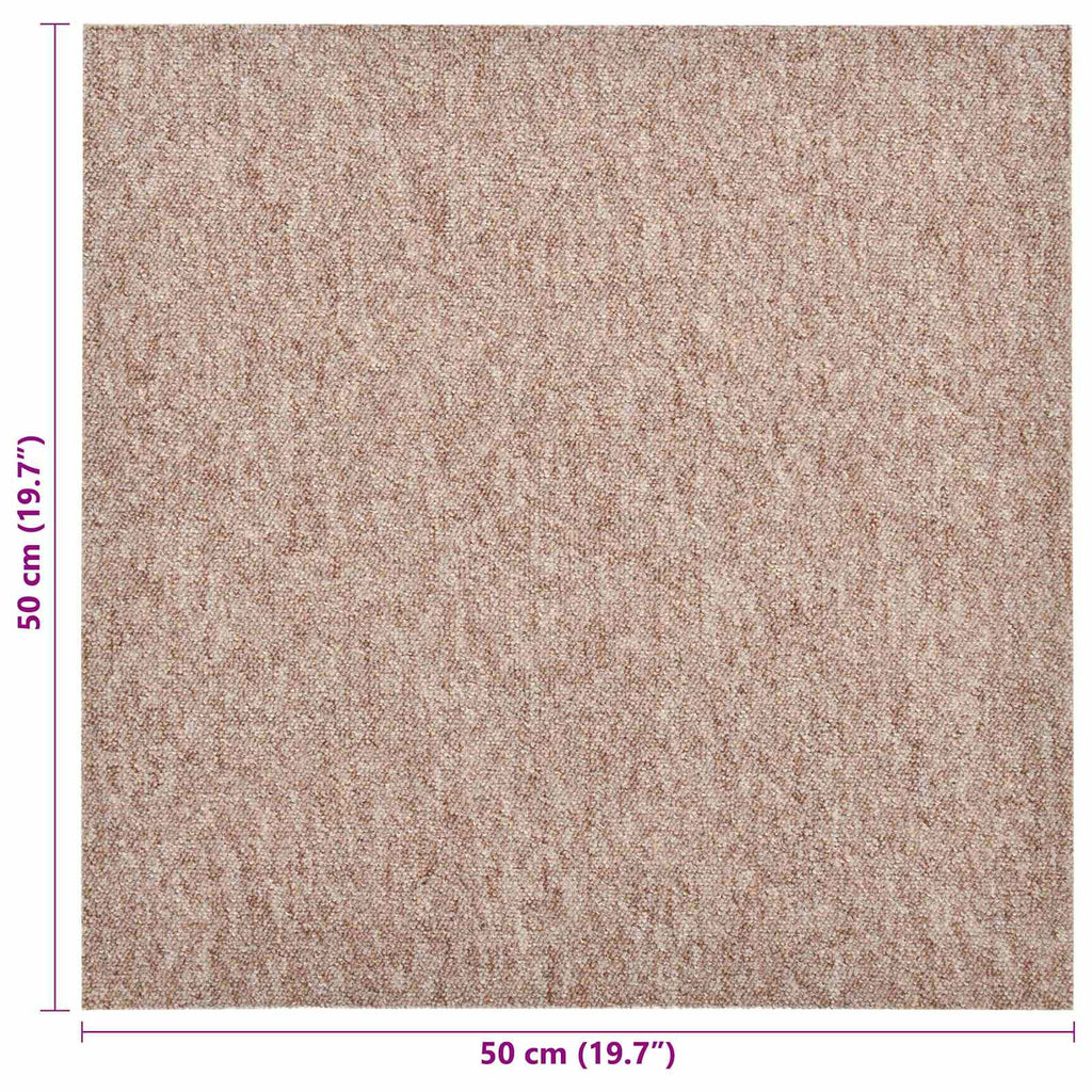 vidaXL Dywan 20 pcs Beżowy 50 x 50 cm 100% polipropylen