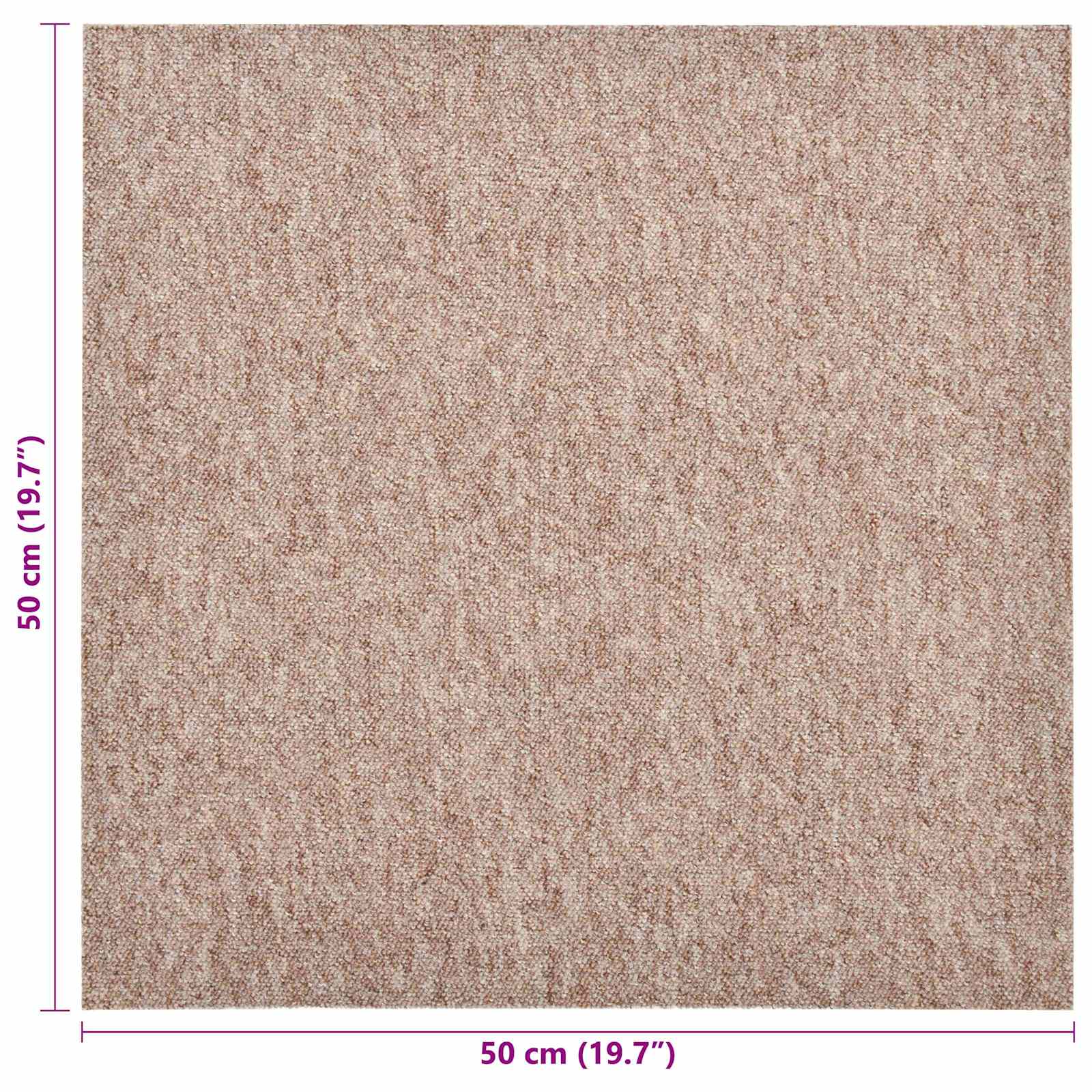 vidaXL Dywan 20 pcs Beżowy 50 x 50 cm 100% polipropylen