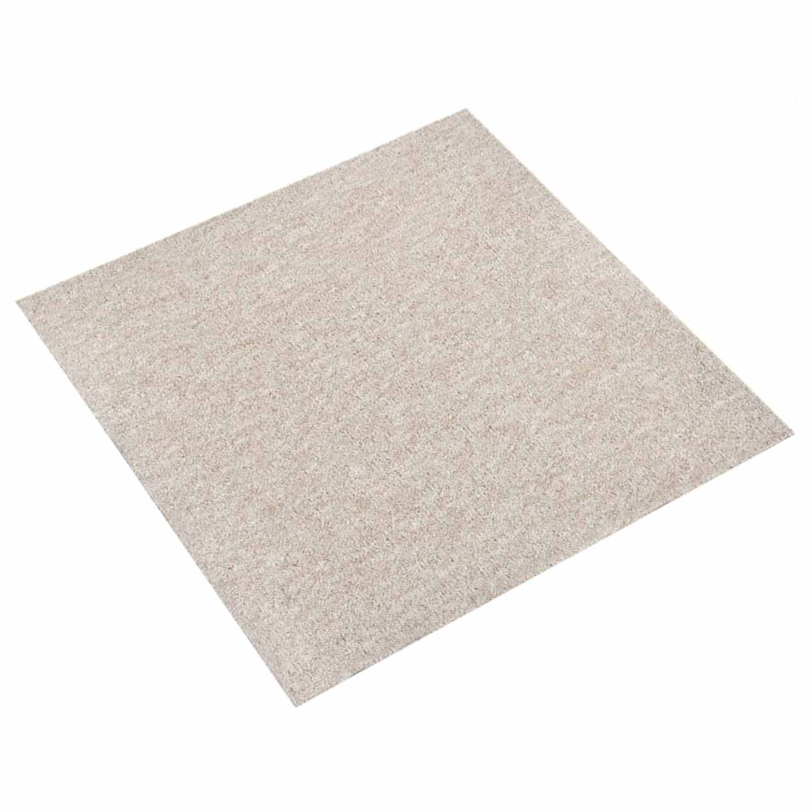 vidaXL Dywan 20 pcs Jasny beż 50 x 50 cm 100% polipropylen