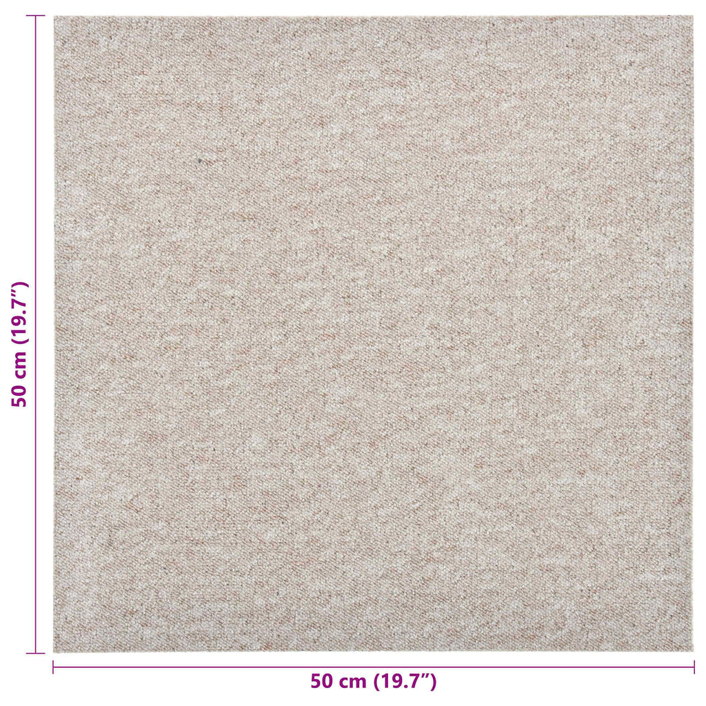 vidaXL Dywan 20 pcs Jasny beż 50 x 50 cm 100% polipropylen