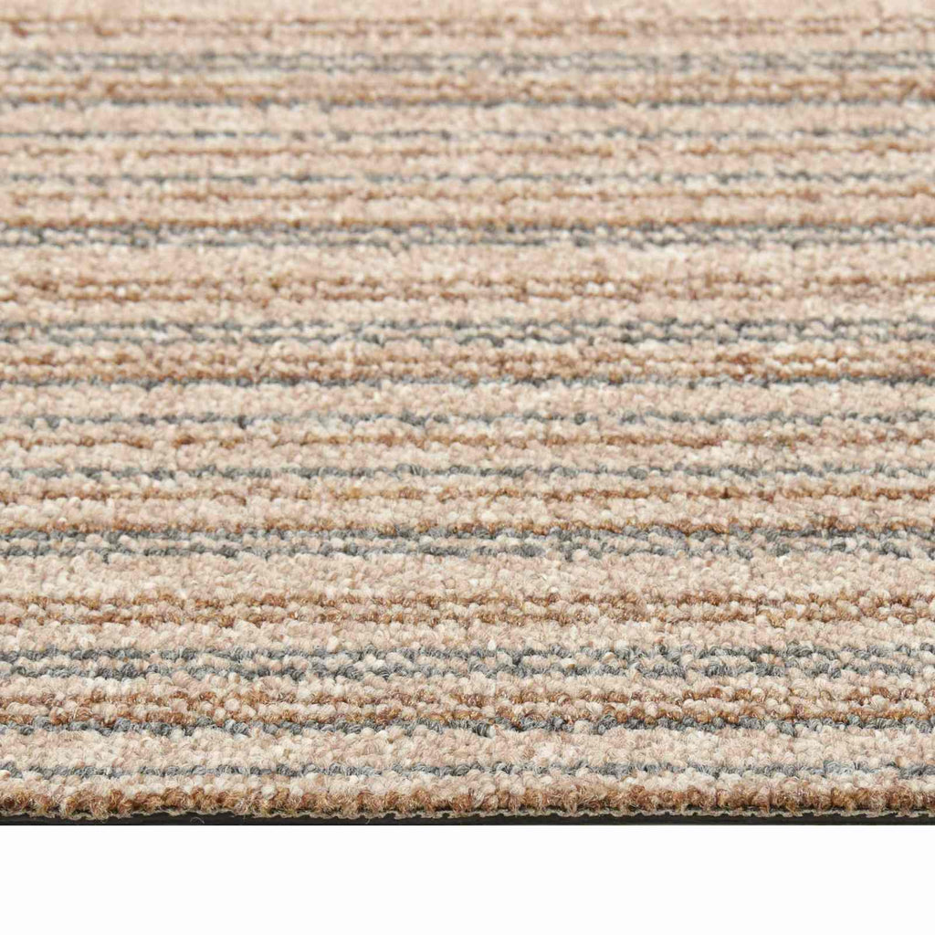 vidaXL Dywan 20 pcs Beżowy w paski 50 x 50 cm 100% polipropylen