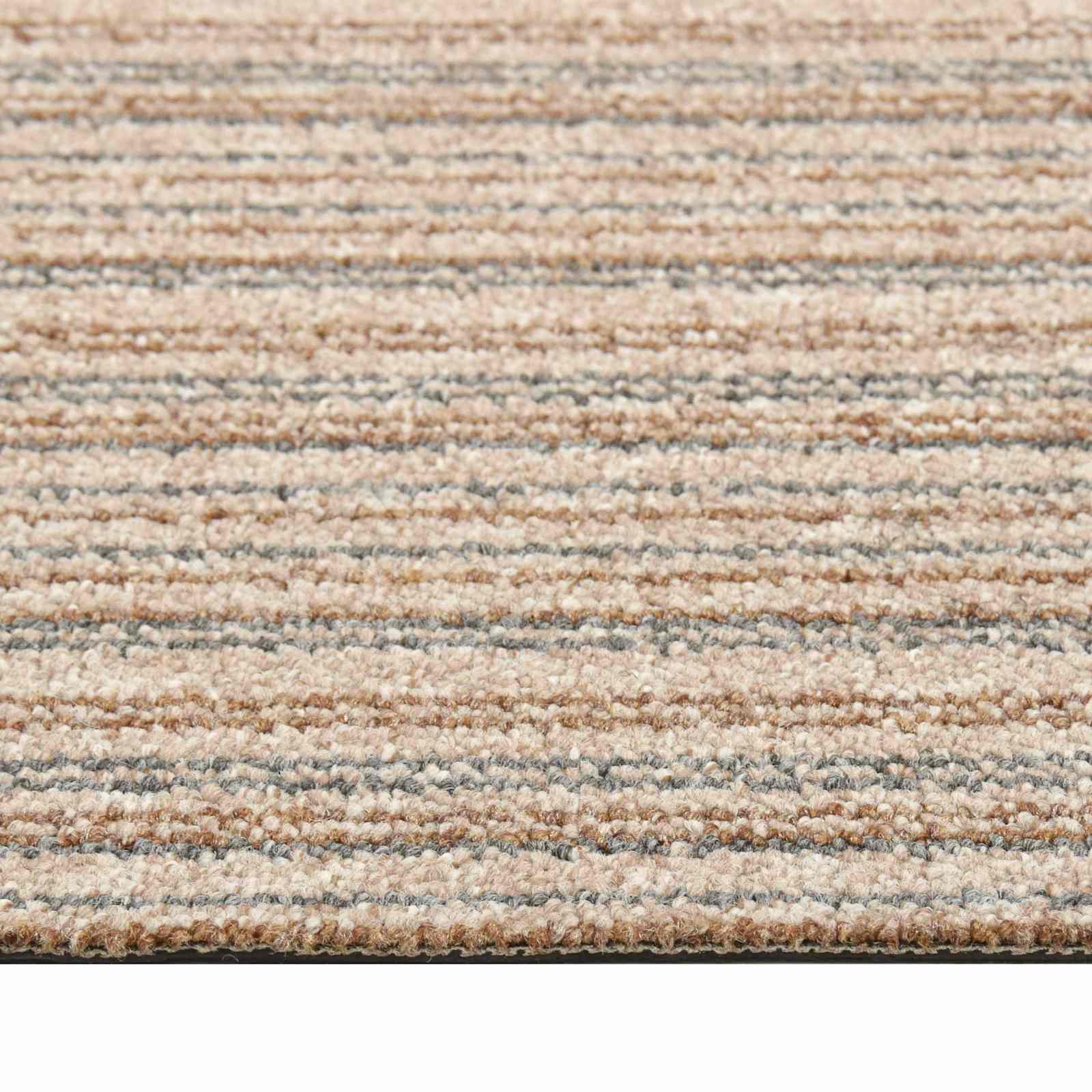 vidaXL Dywan 20 pcs Beżowy w paski 50 x 50 cm 100% polipropylen