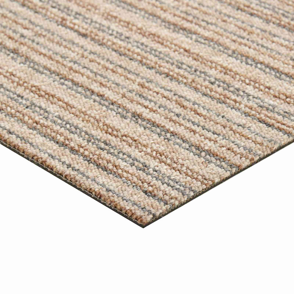 vidaXL Dywan 20 pcs Beżowy w paski 50 x 50 cm 100% polipropylen