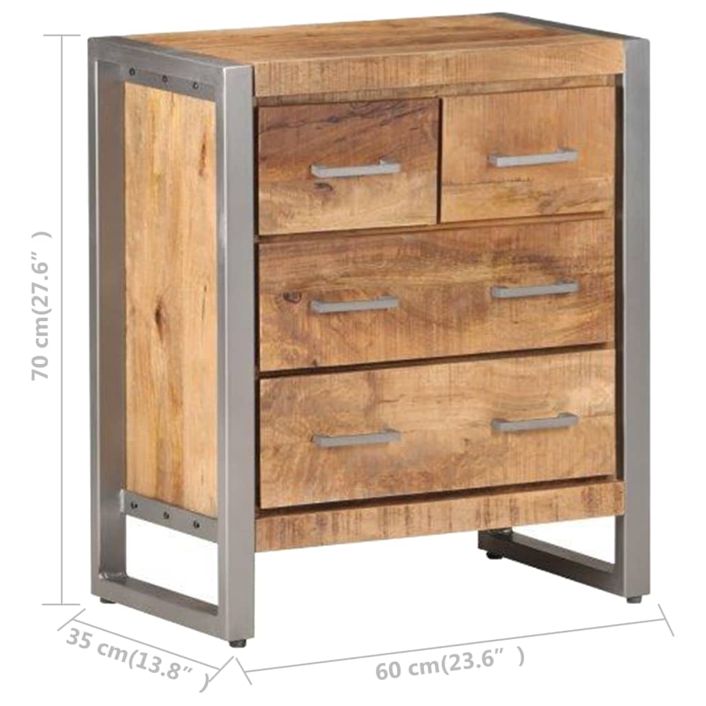 vidaXL Szafka, 60x35x70 cm, surowe drewno mango
