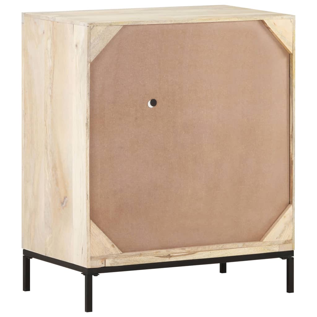 vidaXL Szafka, 60x35x70 cm, lite drewno mango i naturalna trzcina