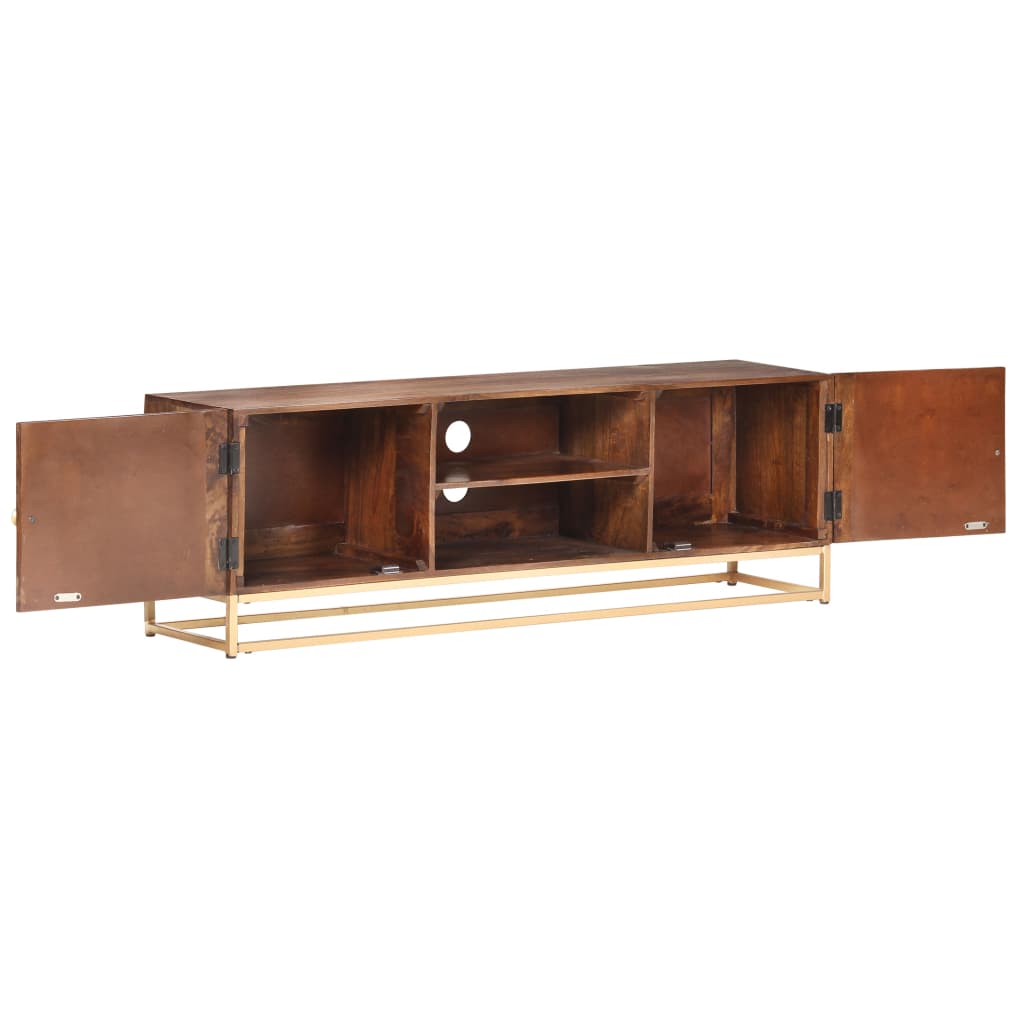 vidaXL Szafka pod TV, 124x29x45 cm, lite drewno mango