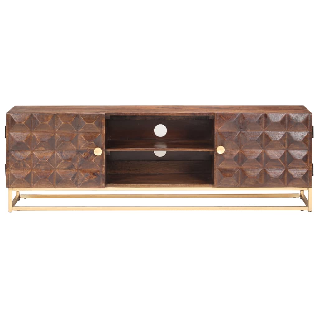 vidaXL Szafka pod TV, 124x29x45 cm, lite drewno mango