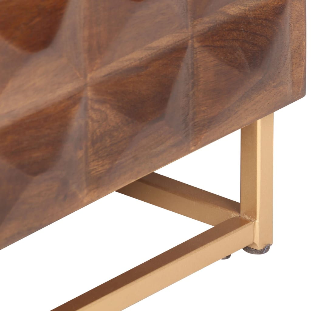 vidaXL Szafka pod TV, 124x29x45 cm, lite drewno mango
