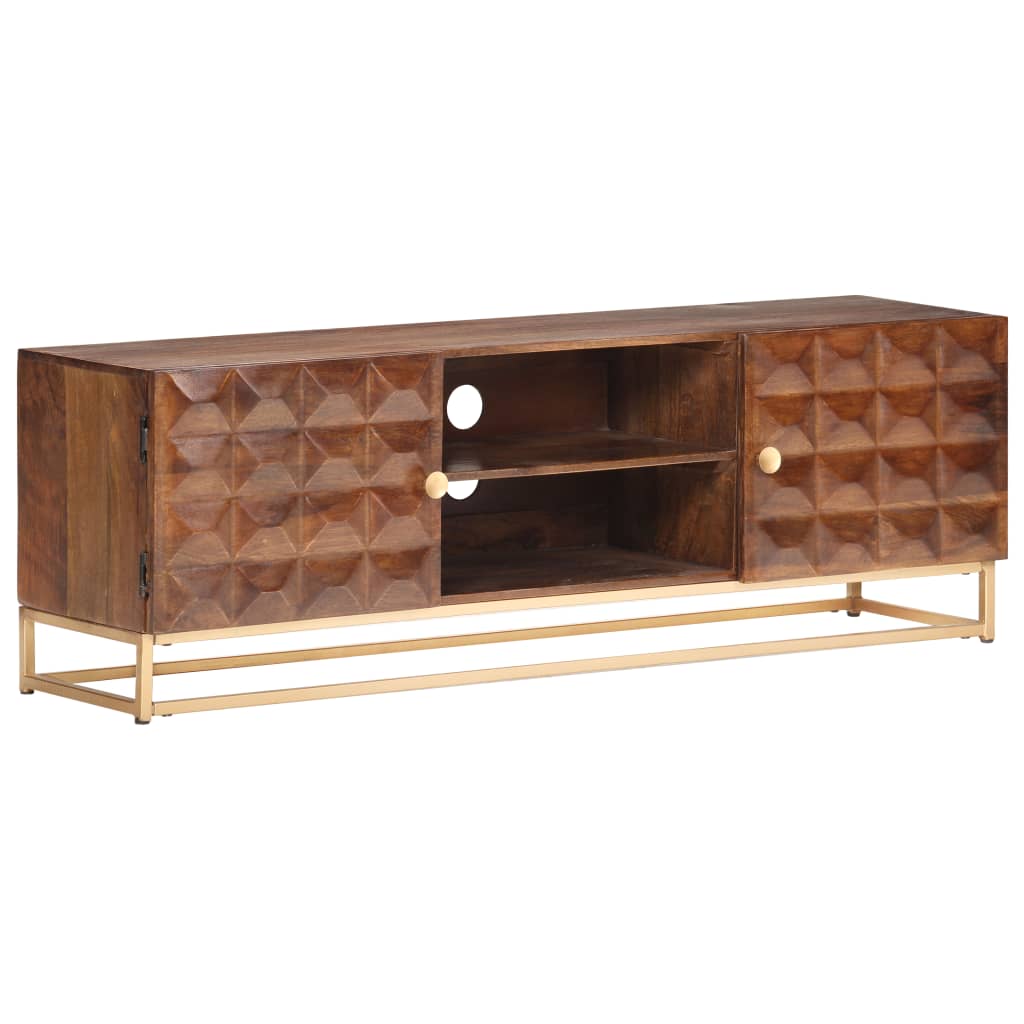 vidaXL Szafka pod TV, 124x29x45 cm, lite drewno mango