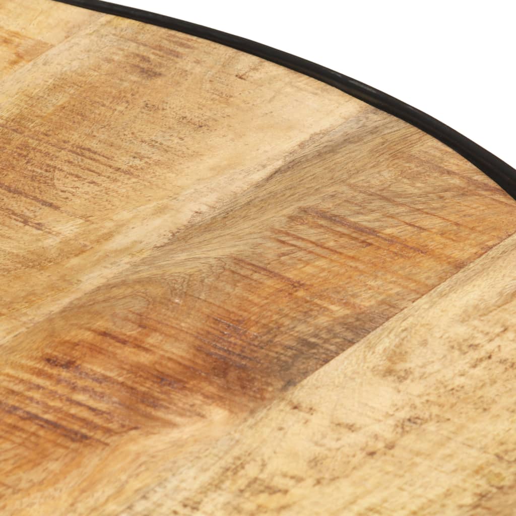 vidaXL Stolik kawowy, czarny, 68x68x36 cm, lite, surowe drewno mango