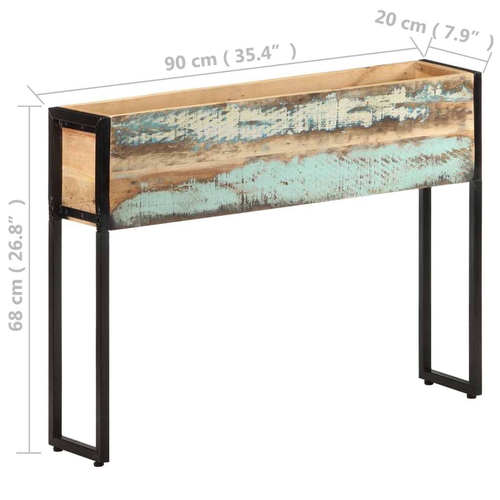 vidaXL Donica, 90x20x68 cm, lite drewno odzyskane