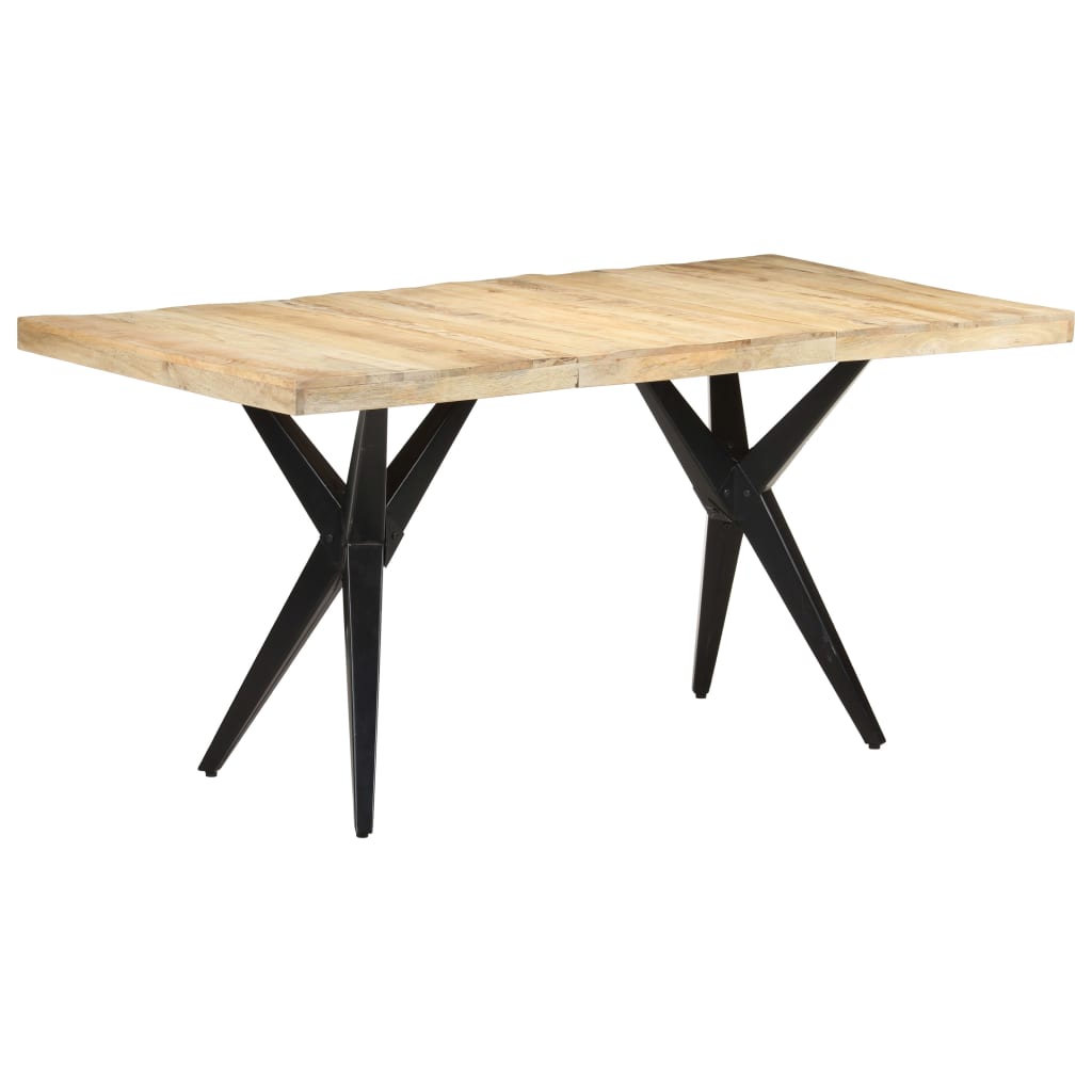 vidaXL Stół jadalniany, 160 x 80 x 76 cm, surowe drewno mango