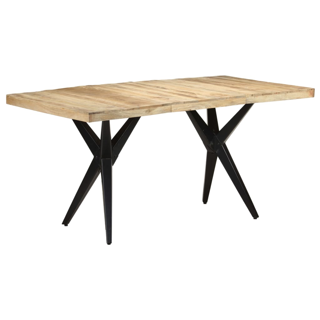 vidaXL Stół jadalniany, 160 x 80 x 76 cm, surowe drewno mango