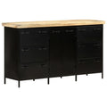 vidaXL Komoda, 140x38x76 cm, surowe drewno mango