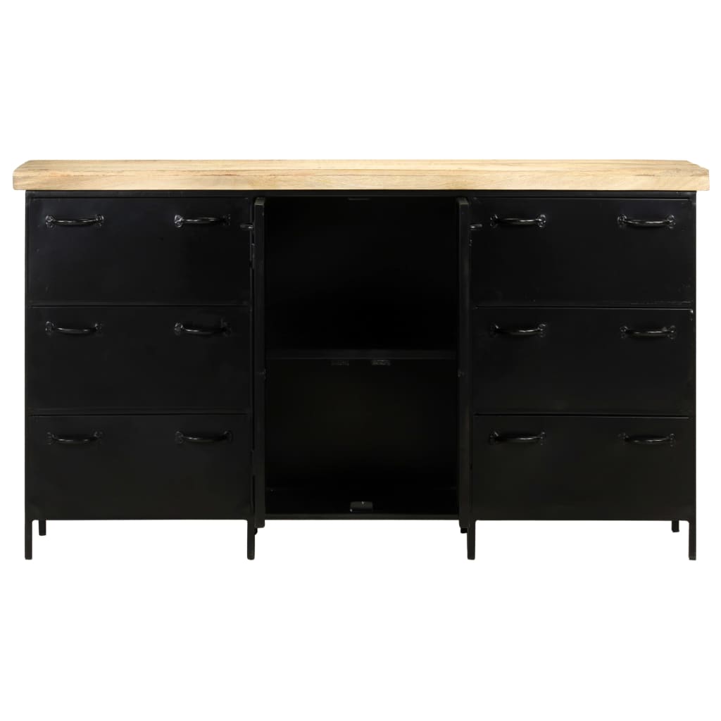 vidaXL Komoda, 140x38x76 cm, surowe drewno mango