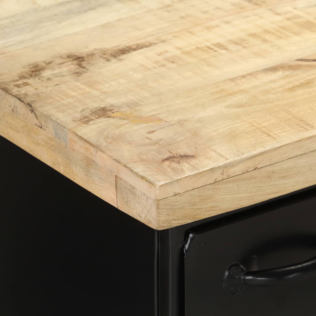 vidaXL Komoda, 140x38x76 cm, surowe drewno mango