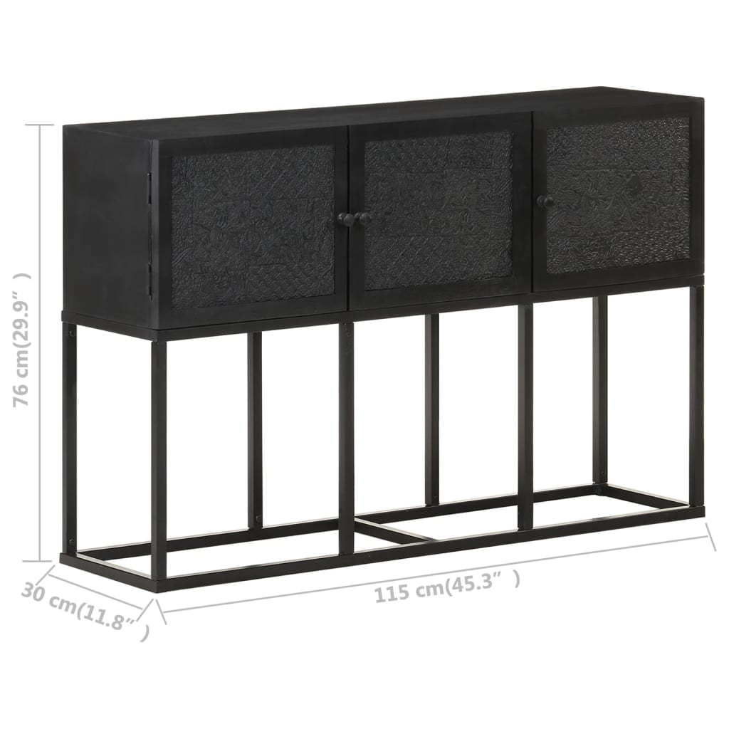 vidaXL Szafka, 115 x 30 x 76 cm, lite drewno mango