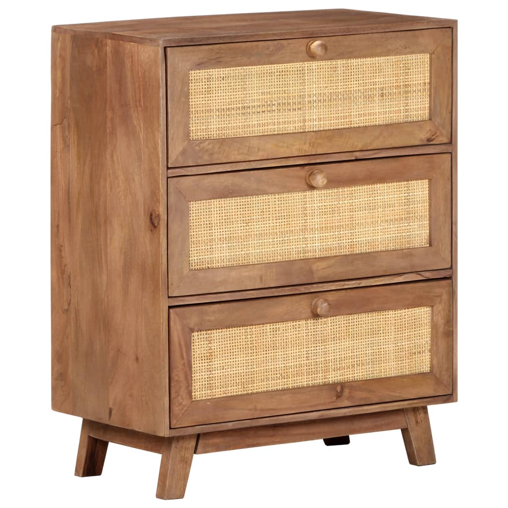 vidaXL Komoda, 61x35x76 cm, lite drewno mango