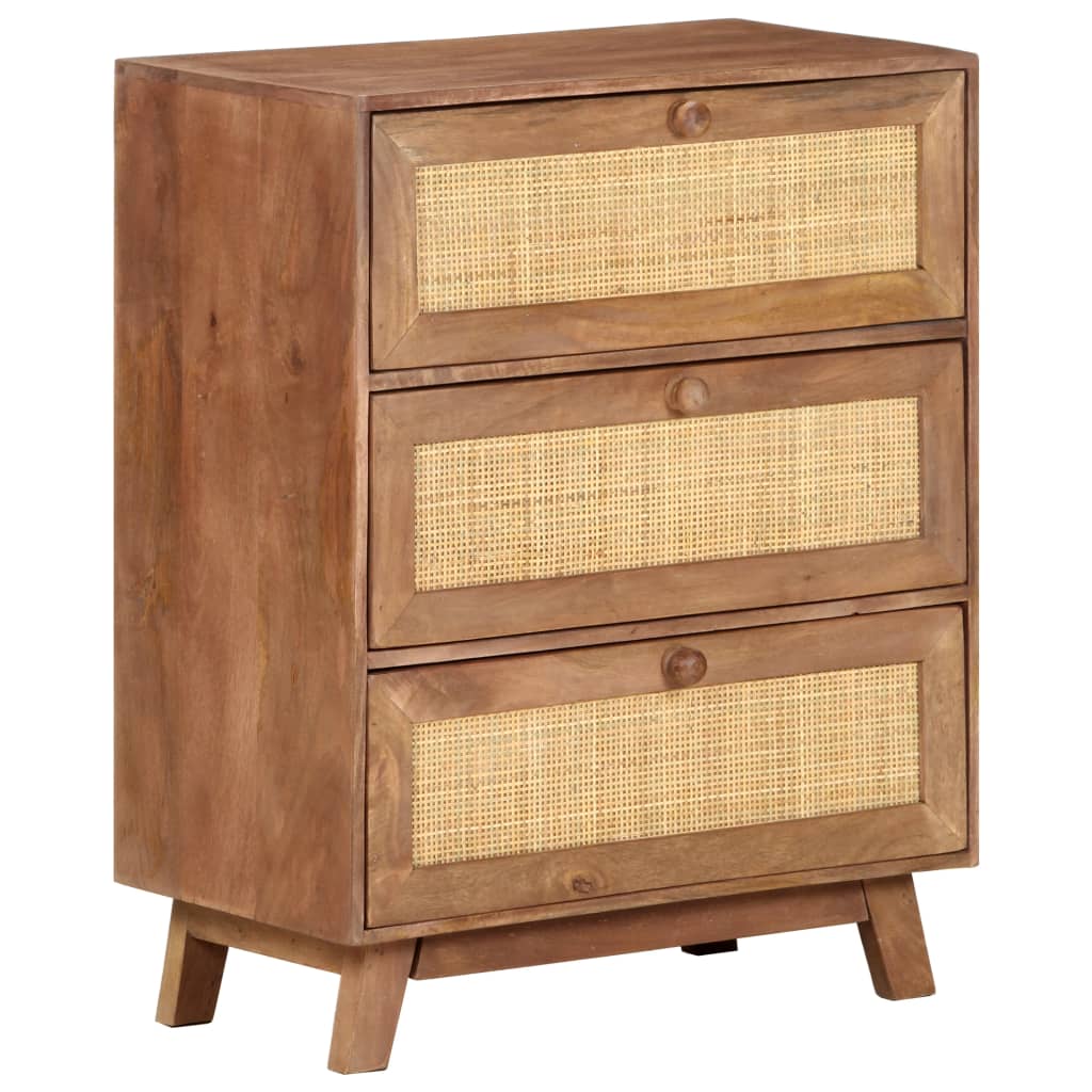 vidaXL Komoda, 61x35x76 cm, lite drewno mango