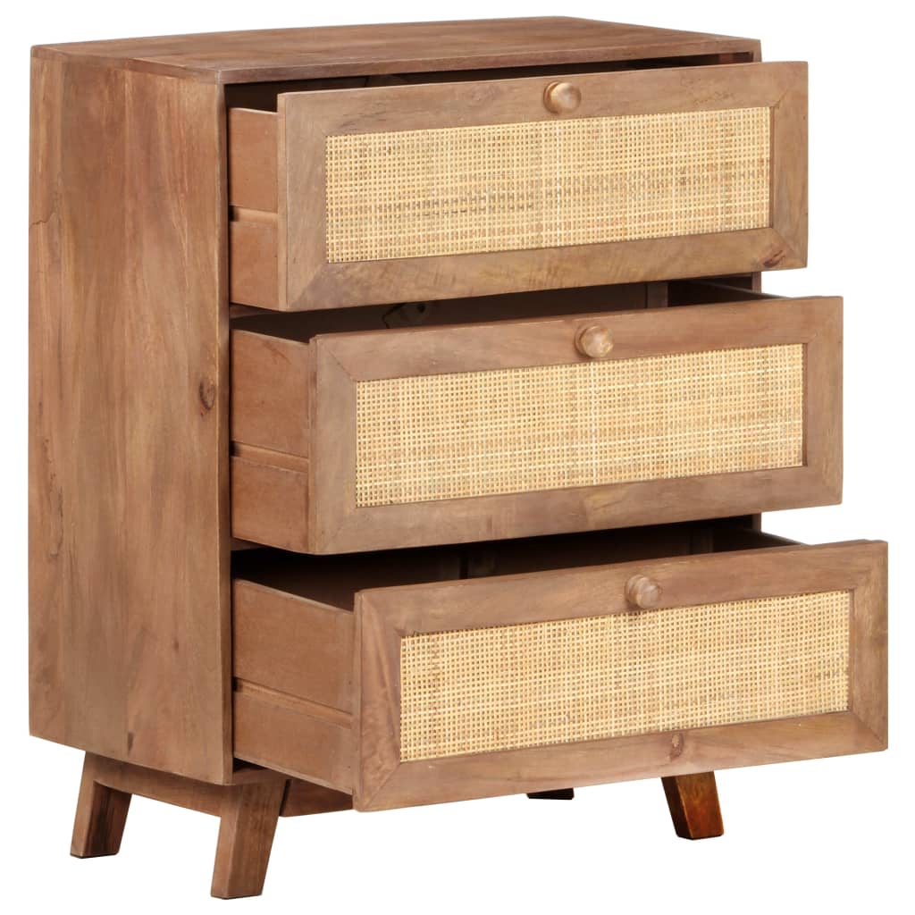 vidaXL Komoda, 61x35x76 cm, lite drewno mango