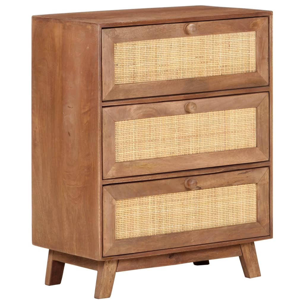 vidaXL Komoda, 61x35x76 cm, lite drewno mango