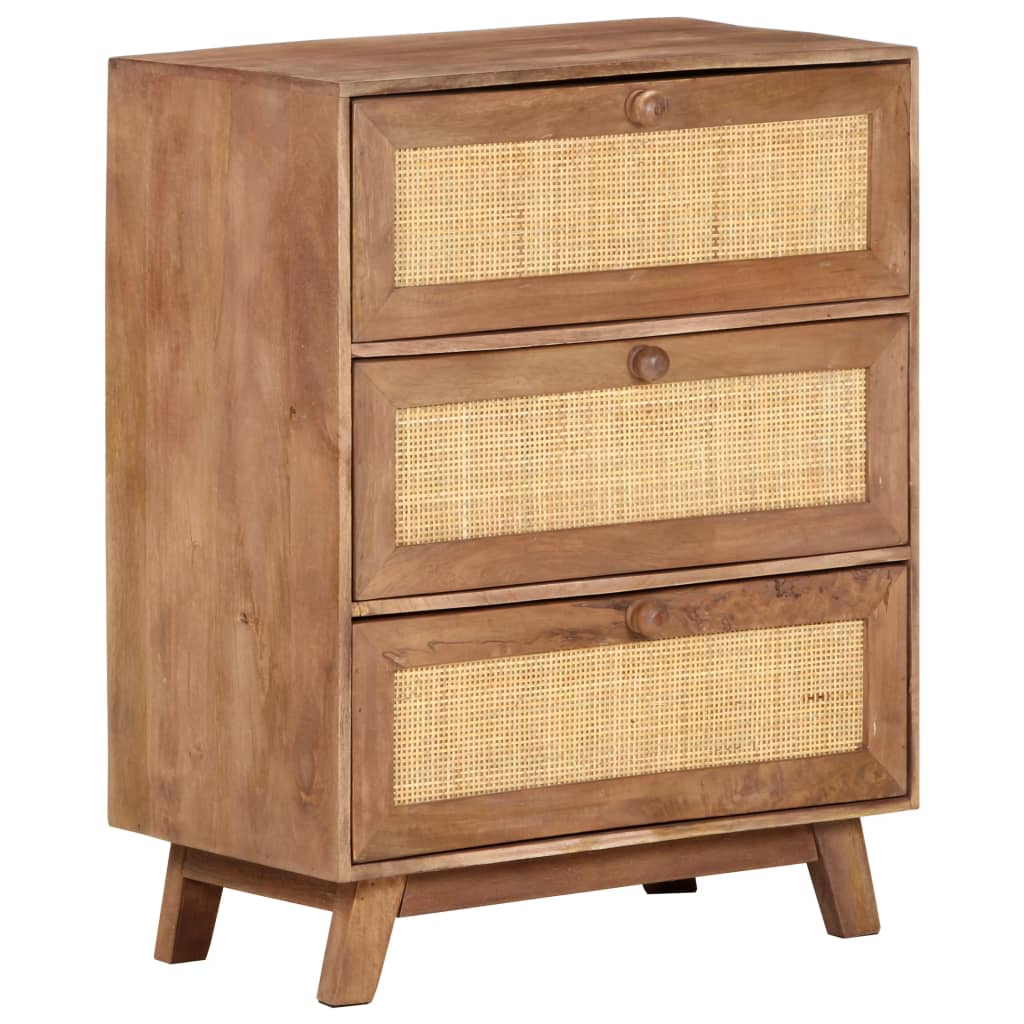 vidaXL Komoda, 61x35x76 cm, lite drewno mango