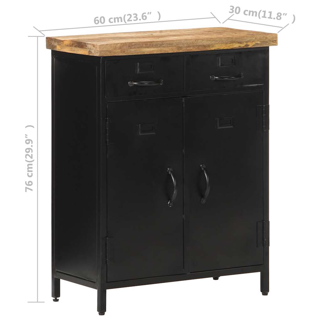 vidaXL Szafka, 60 x 30 x 76 cm, surowe drewno mango